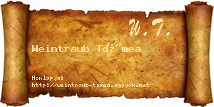 Weintraub Tímea névjegykártya