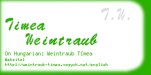 timea weintraub business card